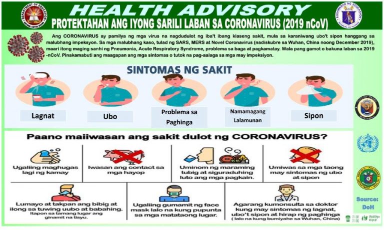 Health Advisory Paano Makakaiwas sa EnCov