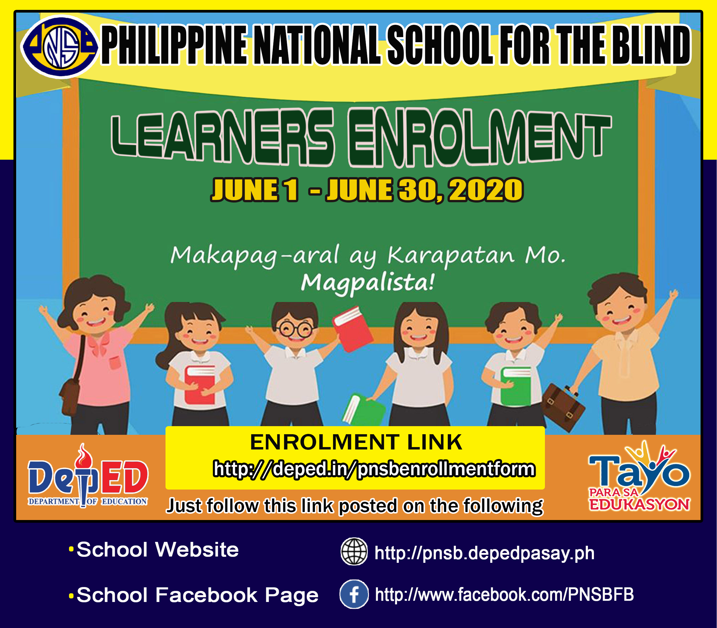 Enrollment Tarpaulin