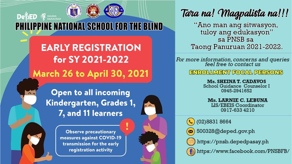 TARPAULIN FOR EARLY REGISTRATION SY 2020-2021